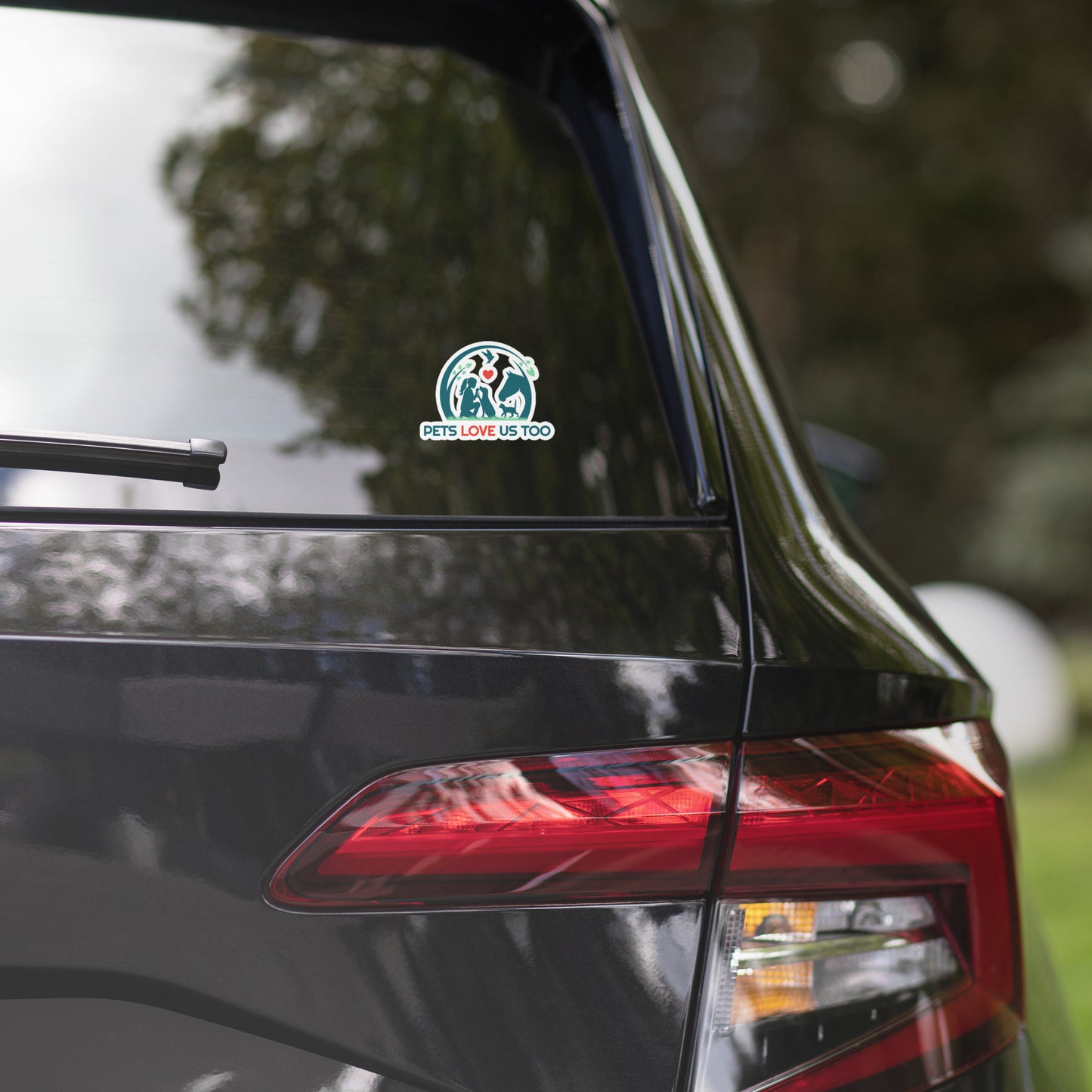 Pets Love Us Too® die-cut sticker