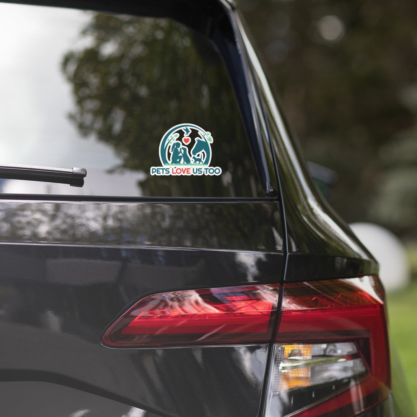 Pets Love Us Too® die-cut sticker