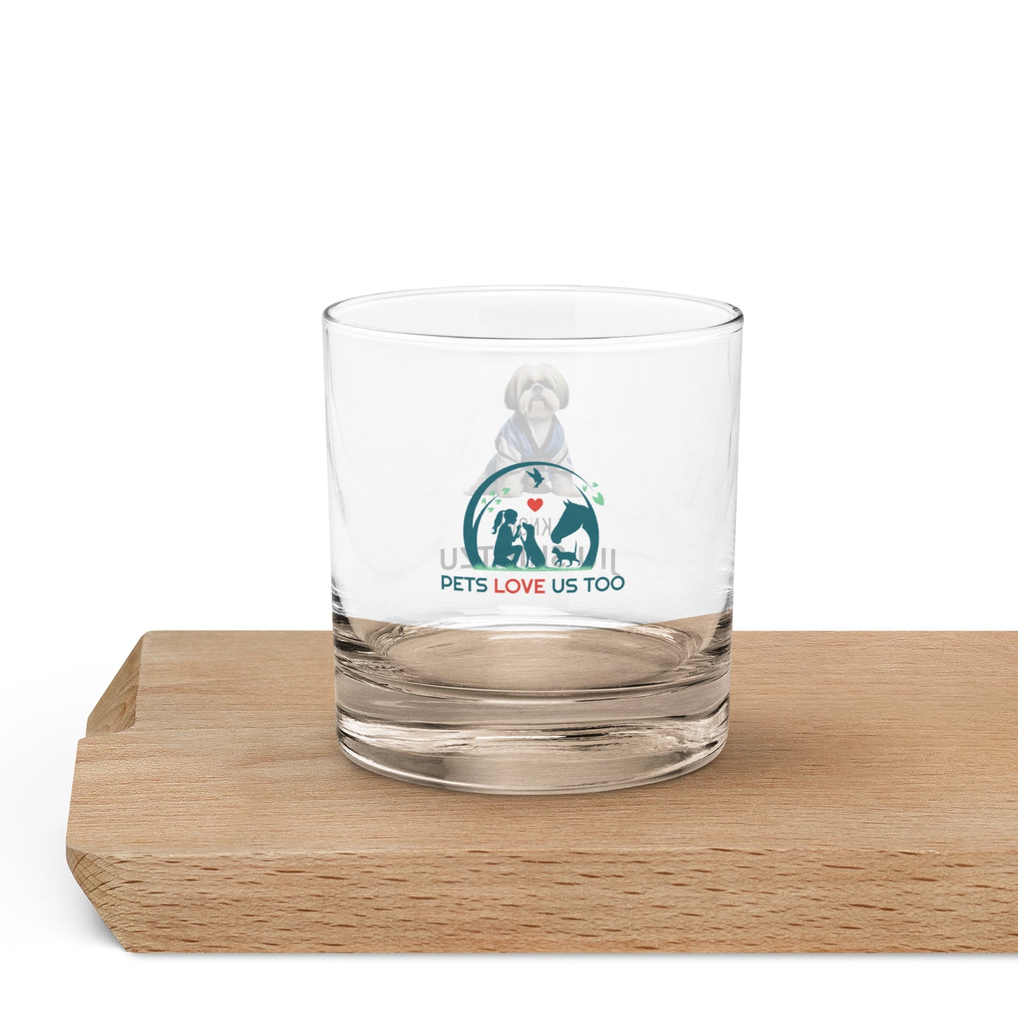 Pets Love Us Too® Rocks Glass