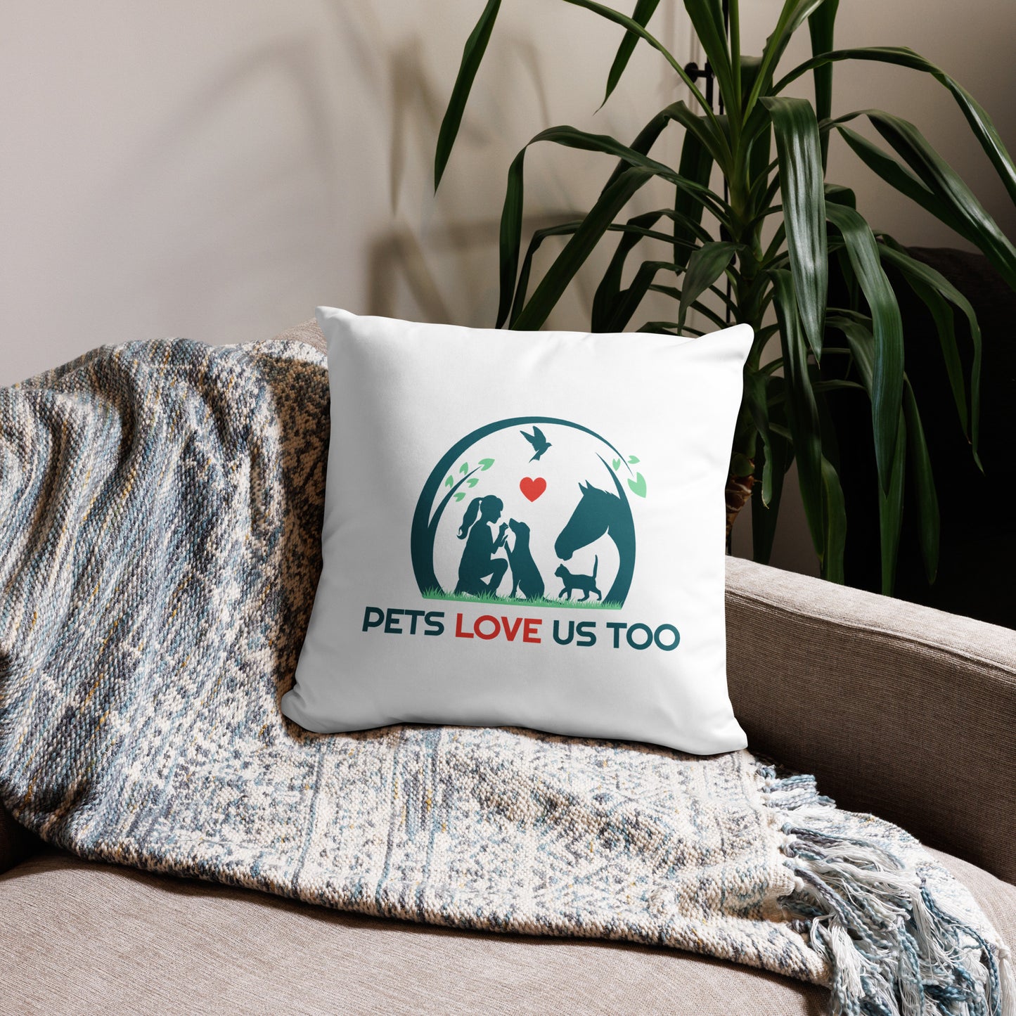 Pets Love Us Too Accent Pillow *Member cost from $22.80*